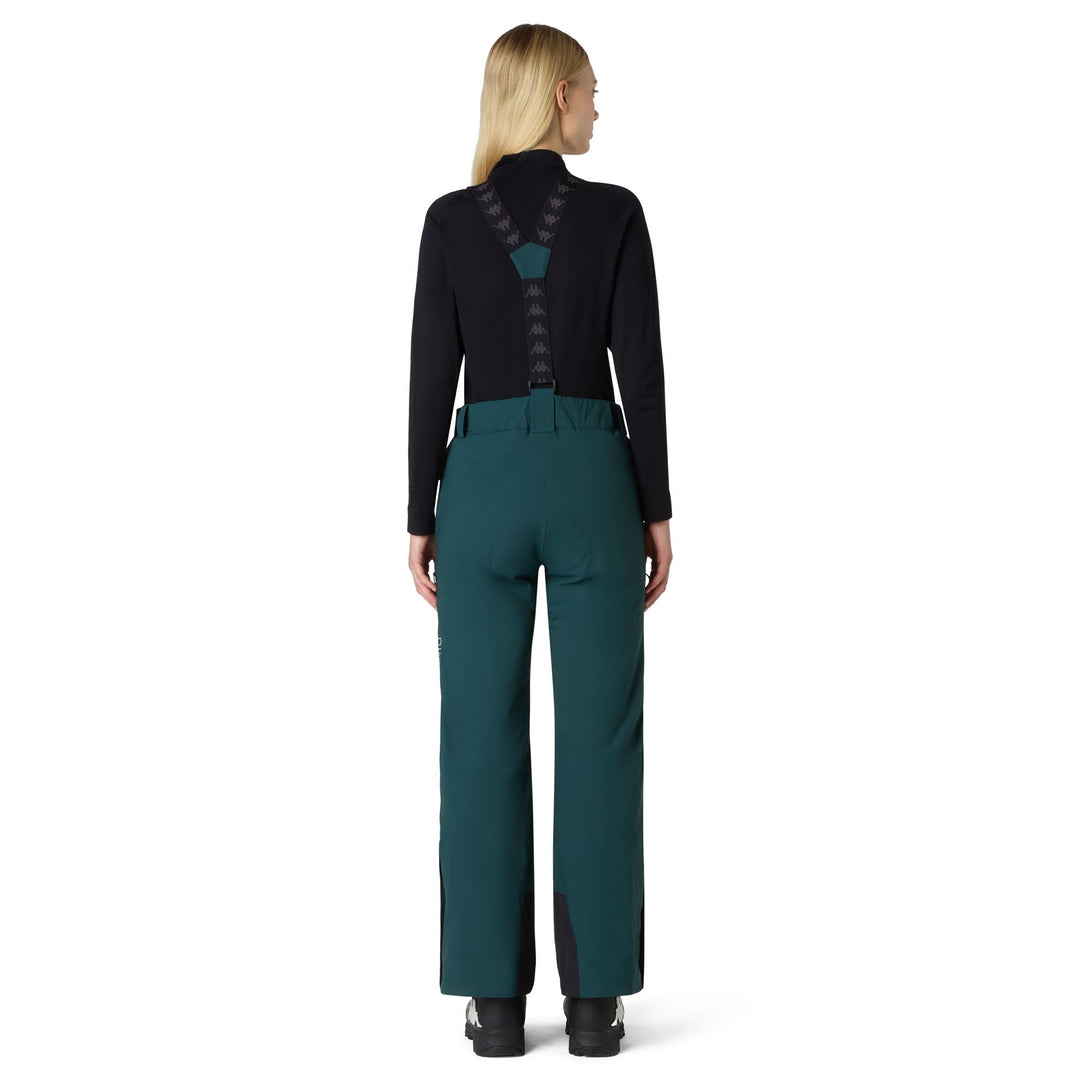 Blue Women's Slim Fit Insulated Ski Trousers with Snow Gaiters main