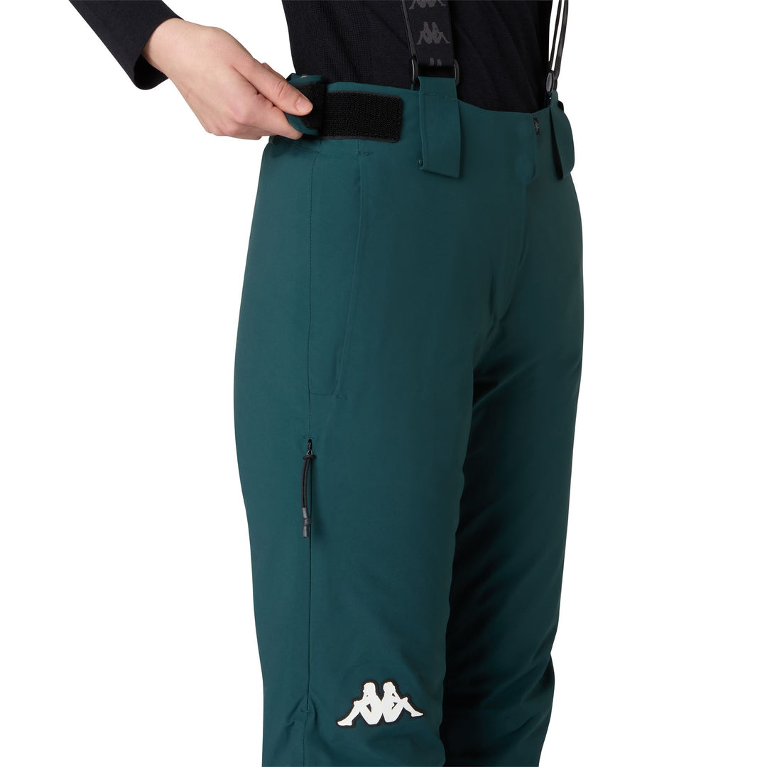 Blue Women's Slim Fit Insulated Ski Trousers with Snow Gaiters main