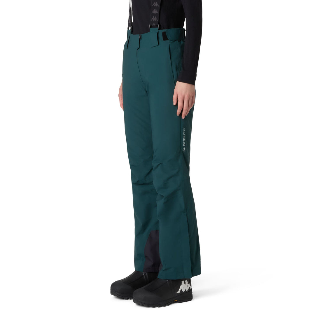 Blue Women's Slim Fit Insulated Ski Trousers with Snow Gaiters 01