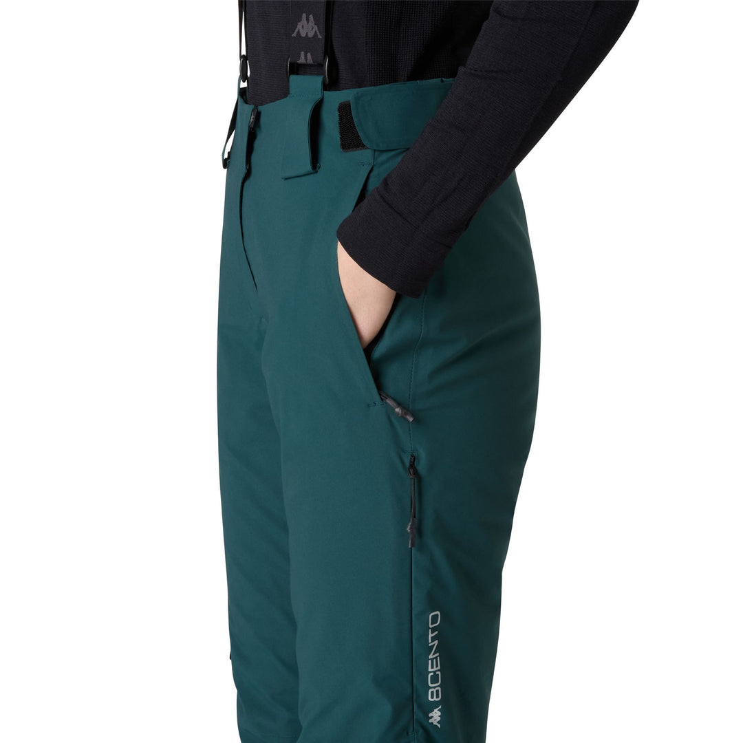 Blue Women's Slim Fit Insulated Ski Trousers with Snow Gaiters main