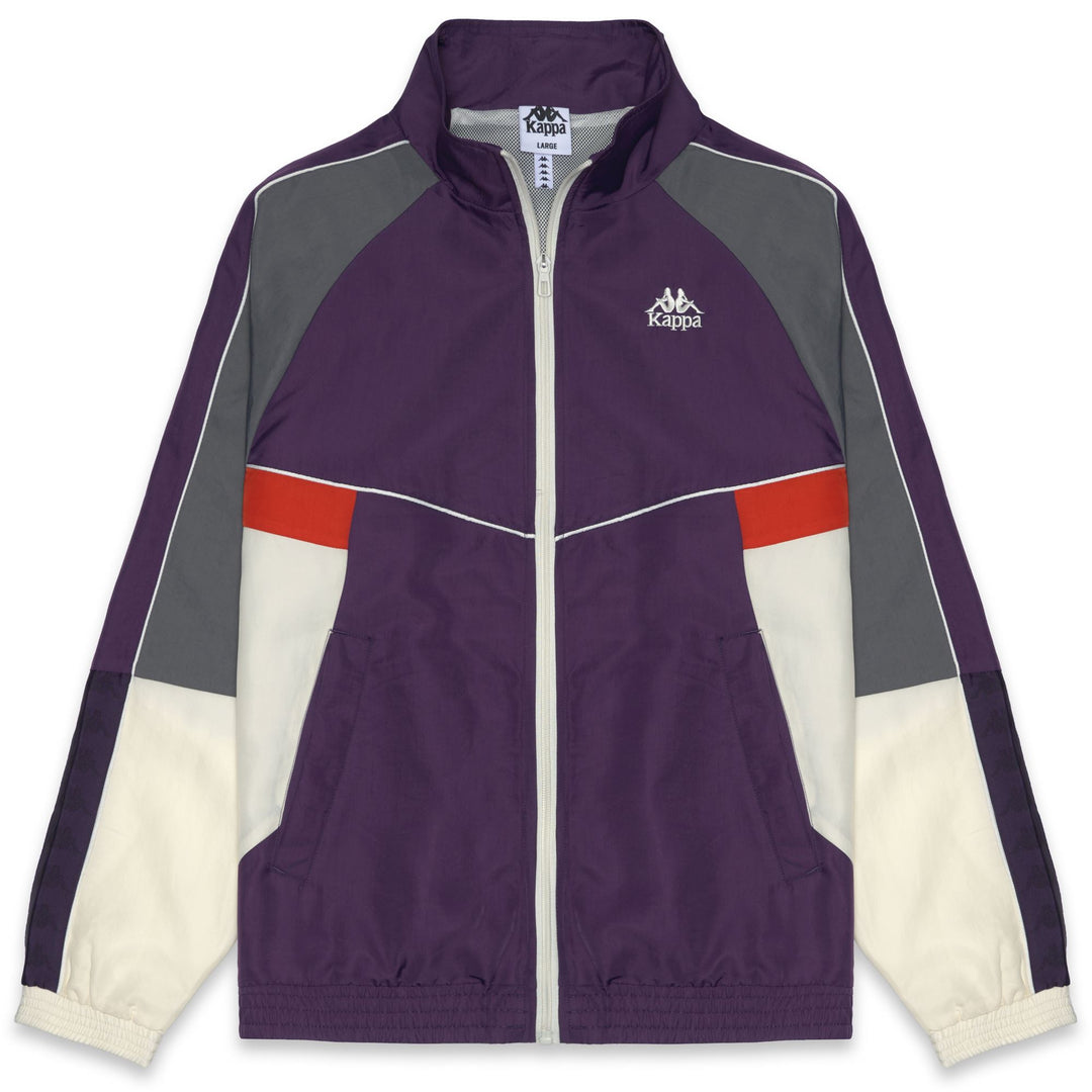 222 BANDA OZZY - Fleece - Jacket - Man - Violet Anil-Grey Charcoal-White Natural main