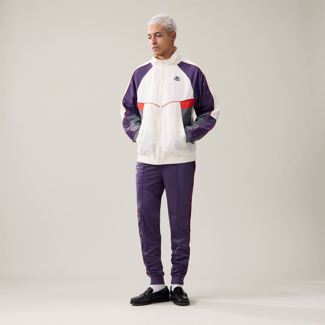 222 BANDA OZZY - Fleece - Jacket - Man - Violet Anil-Grey Charcoal-White Natural main