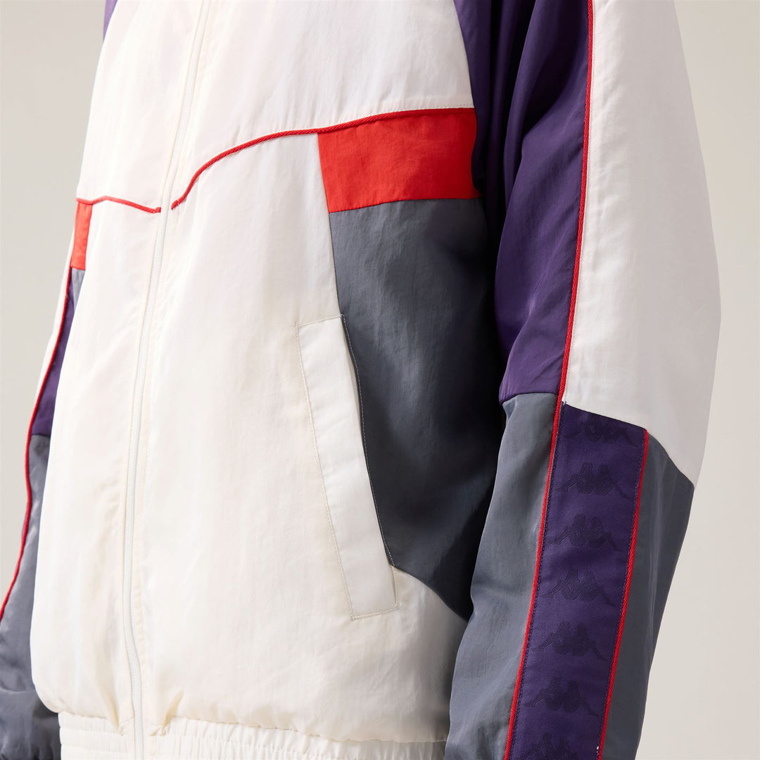 222 BANDA OZZY - Fleece - Jacket - Man - Violet Anil-Grey Charcoal-White Natural main