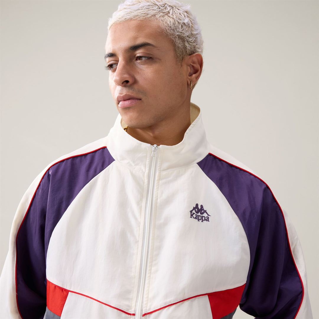 222 BANDA OZZY - Fleece - Jacket - Man - Violet Anil-Grey Charcoal-White Natural main