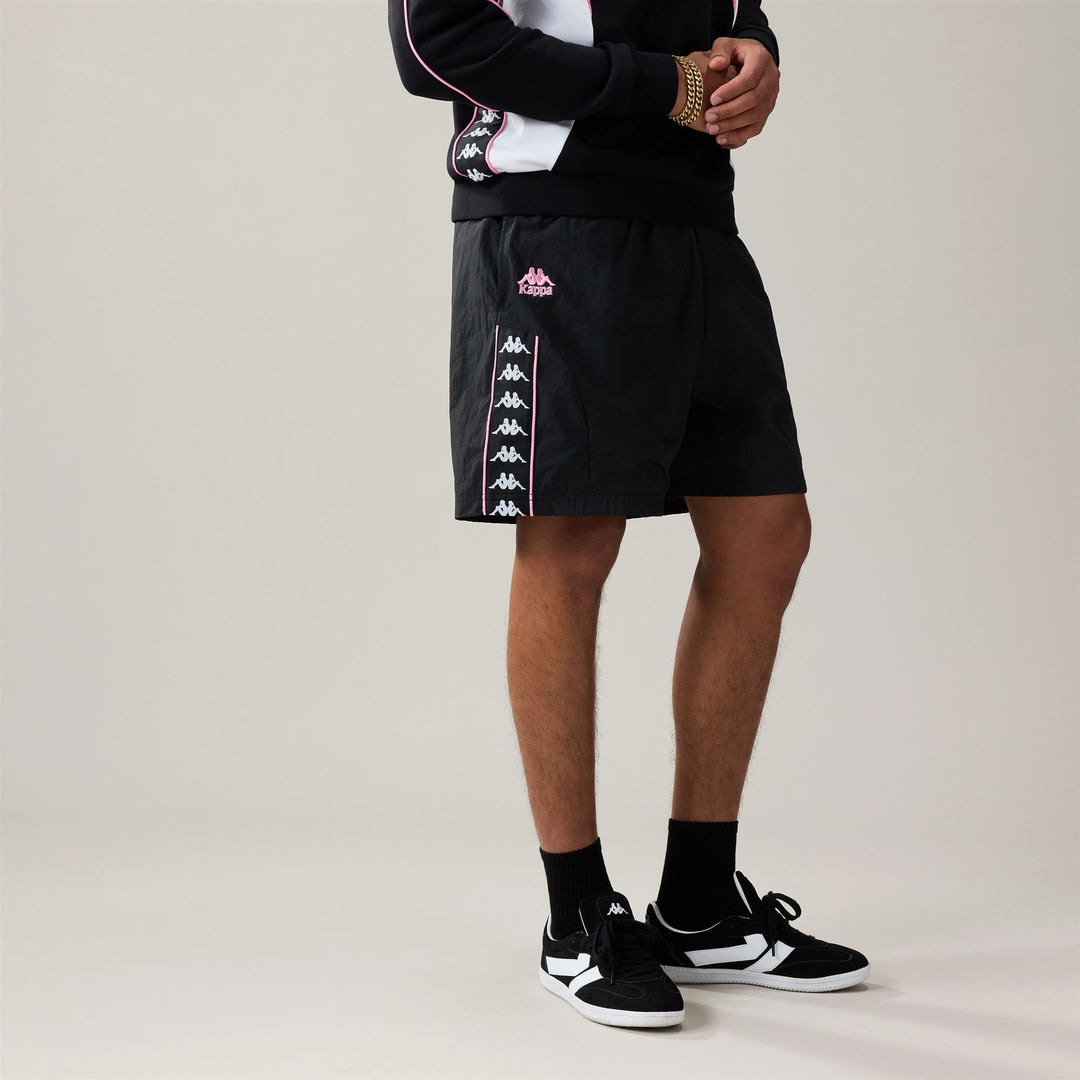 Black Men's Comfort Fit Sportswear Shorts with Mesh Inserts main