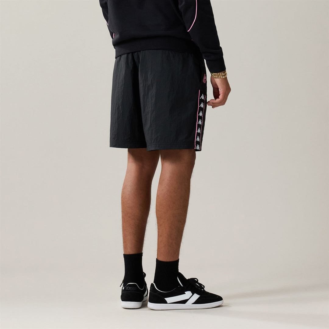 Black Men's Comfort Fit Sportswear Shorts with Mesh Inserts main
