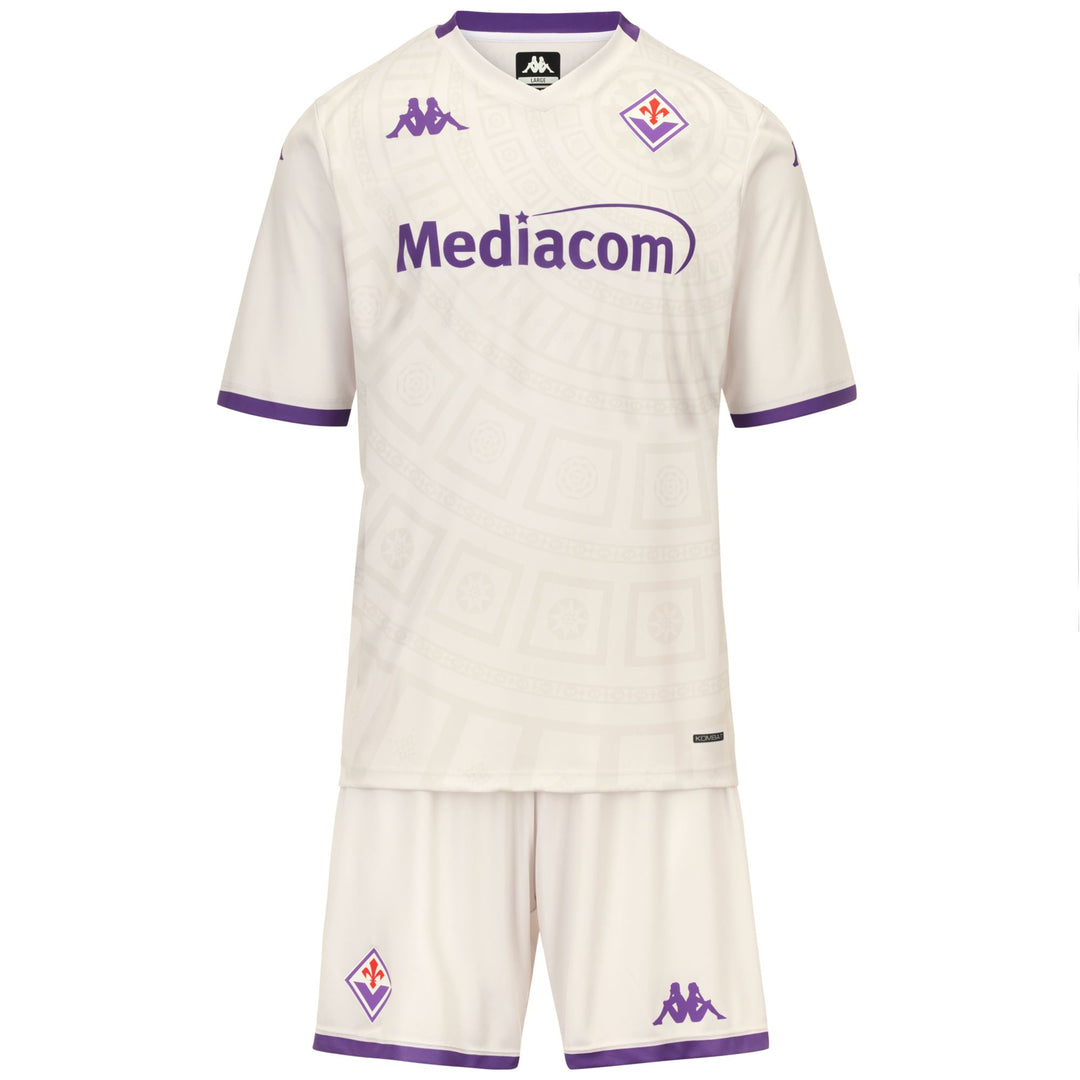 White violet Boys' Fiorentina Soccer Kit with Shorts and T-Shirt 01