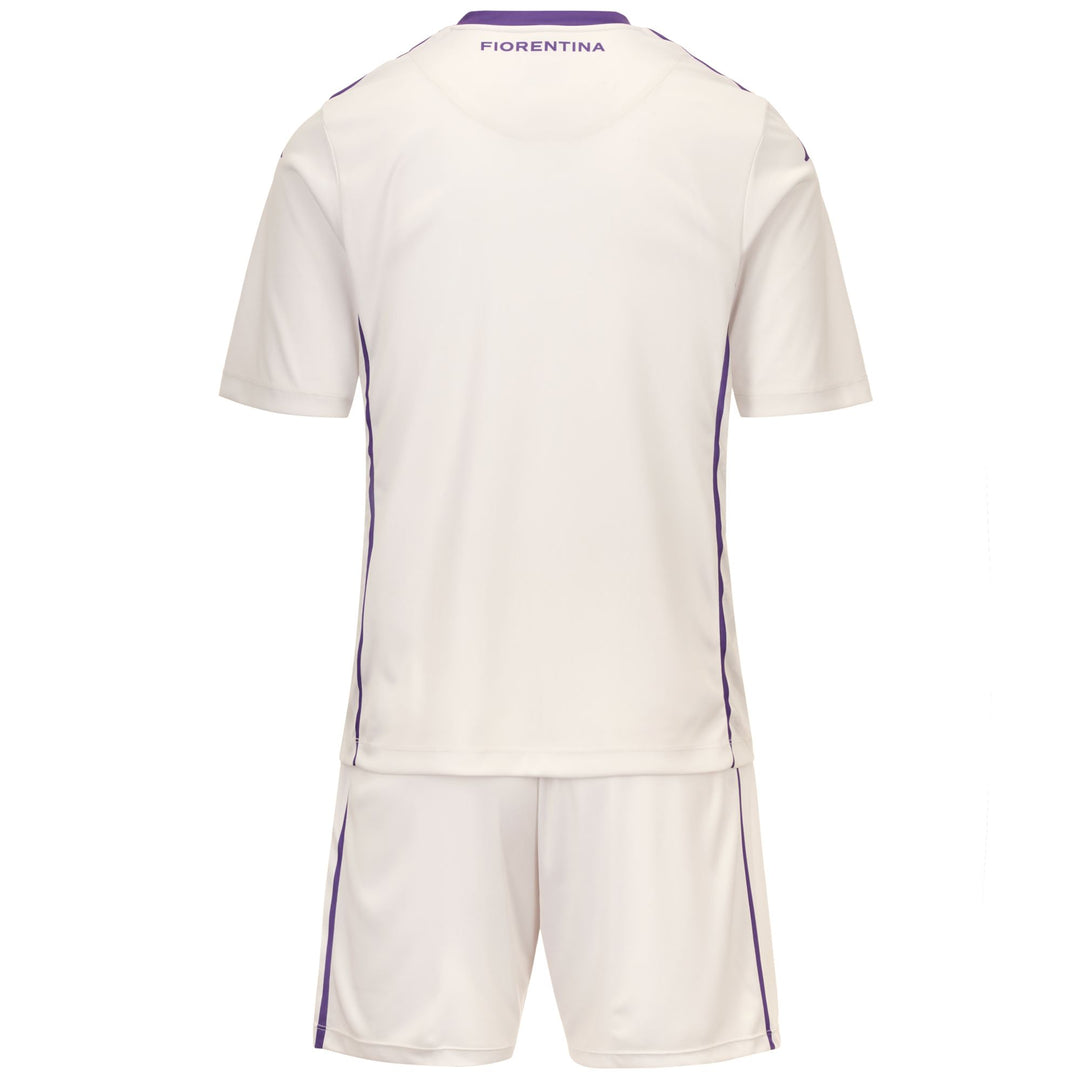 Conjunto de fútbol de la Fiorentina para niño, color blanco violeta, con pantalones cortos y camiseta. main