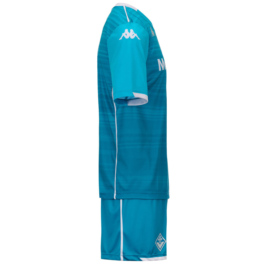 Blue and Grey Boy's ACF Fiorentina Soccer Set with Elastic Waistband 02