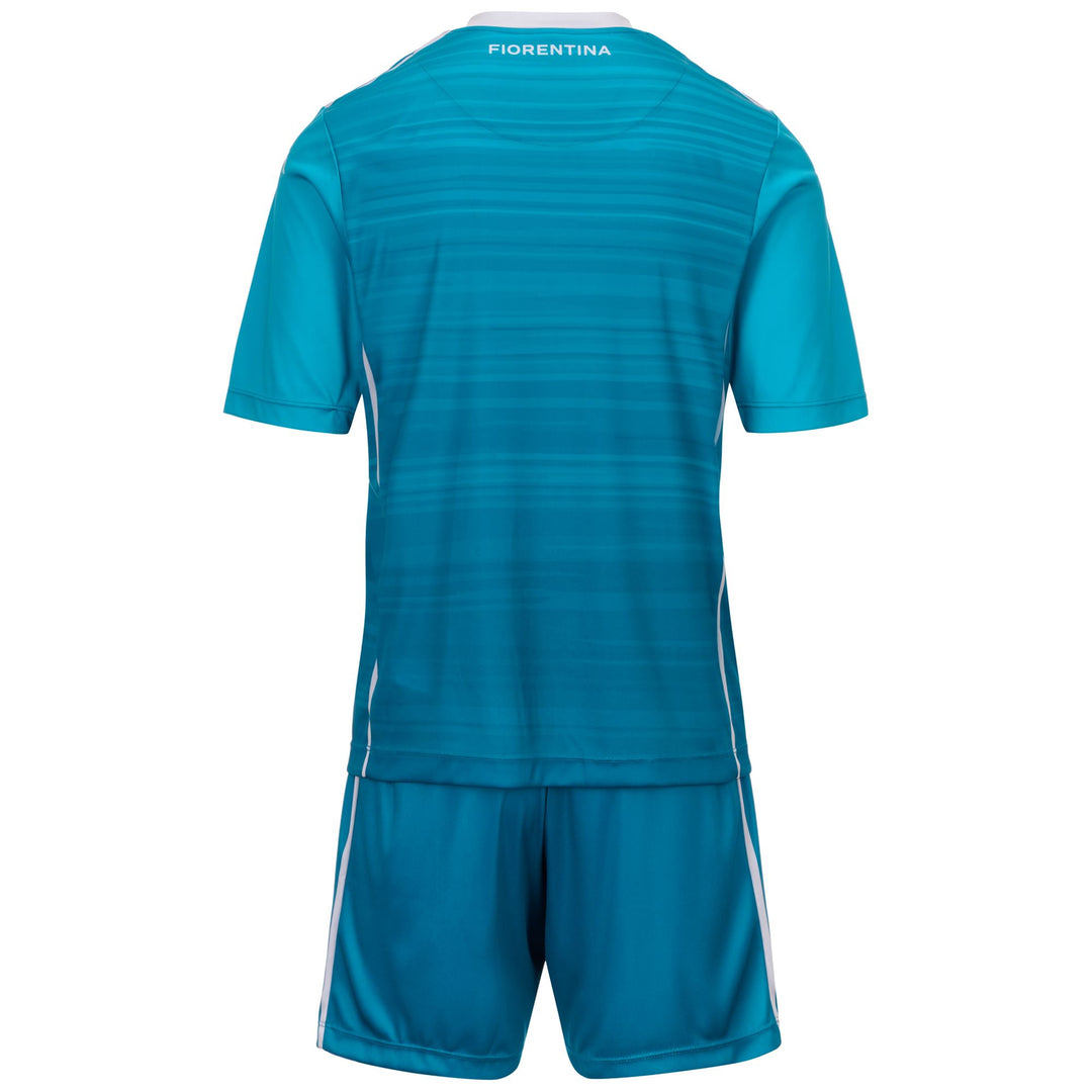Ensemble de football ACF Fiorentina pour garçon, bleu et gris, avec taille élastique. main