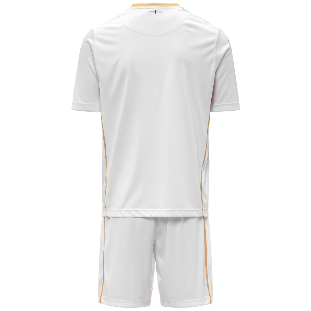 Ensemble short et t-shirt de football Genoa CFC pour homme, blanc et rouge. main