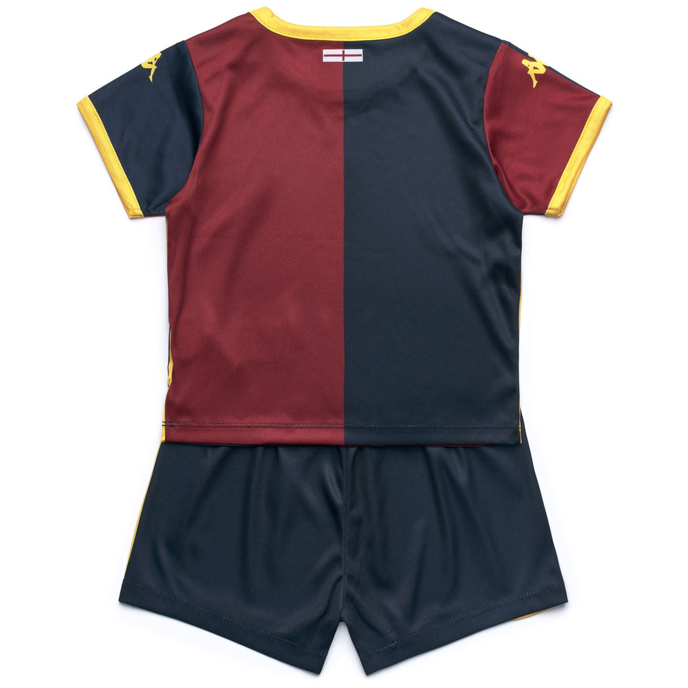 Red and Blue Kid's Genoa CFC Soccer Shorts and TShirt Set 02