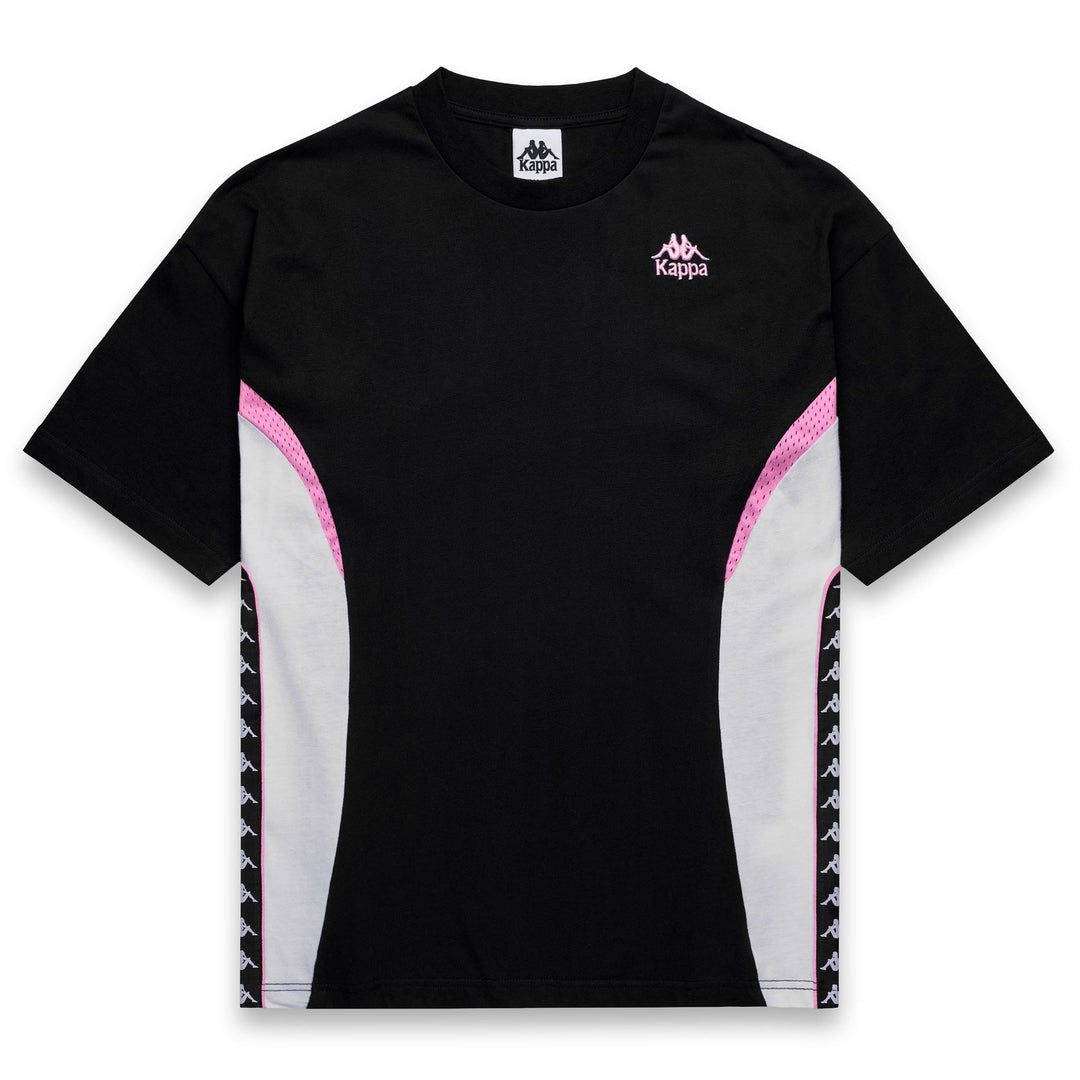 T-shirt sportiva da uomo nera con inserti in rete traspirante main