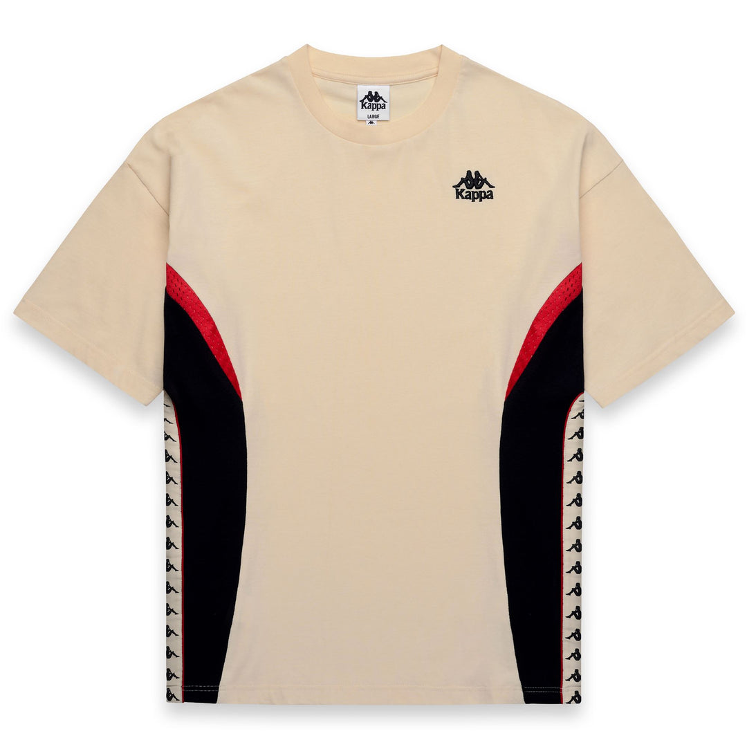 Beige Men's Comfort Fit Sportswear T-Shirt with Breathable Inserts main