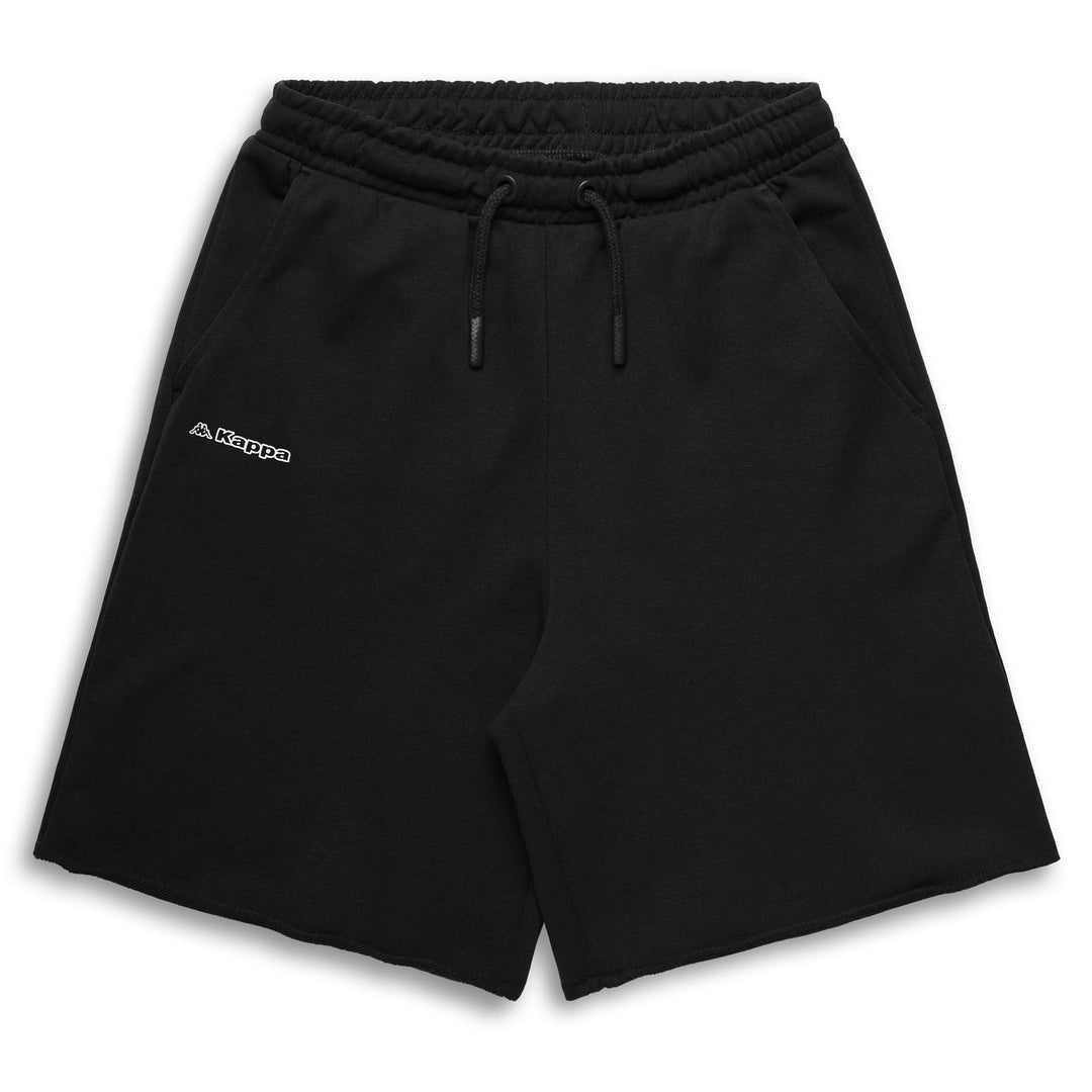 Black Boy's Sport Shorts in French Terry with Pockets 01