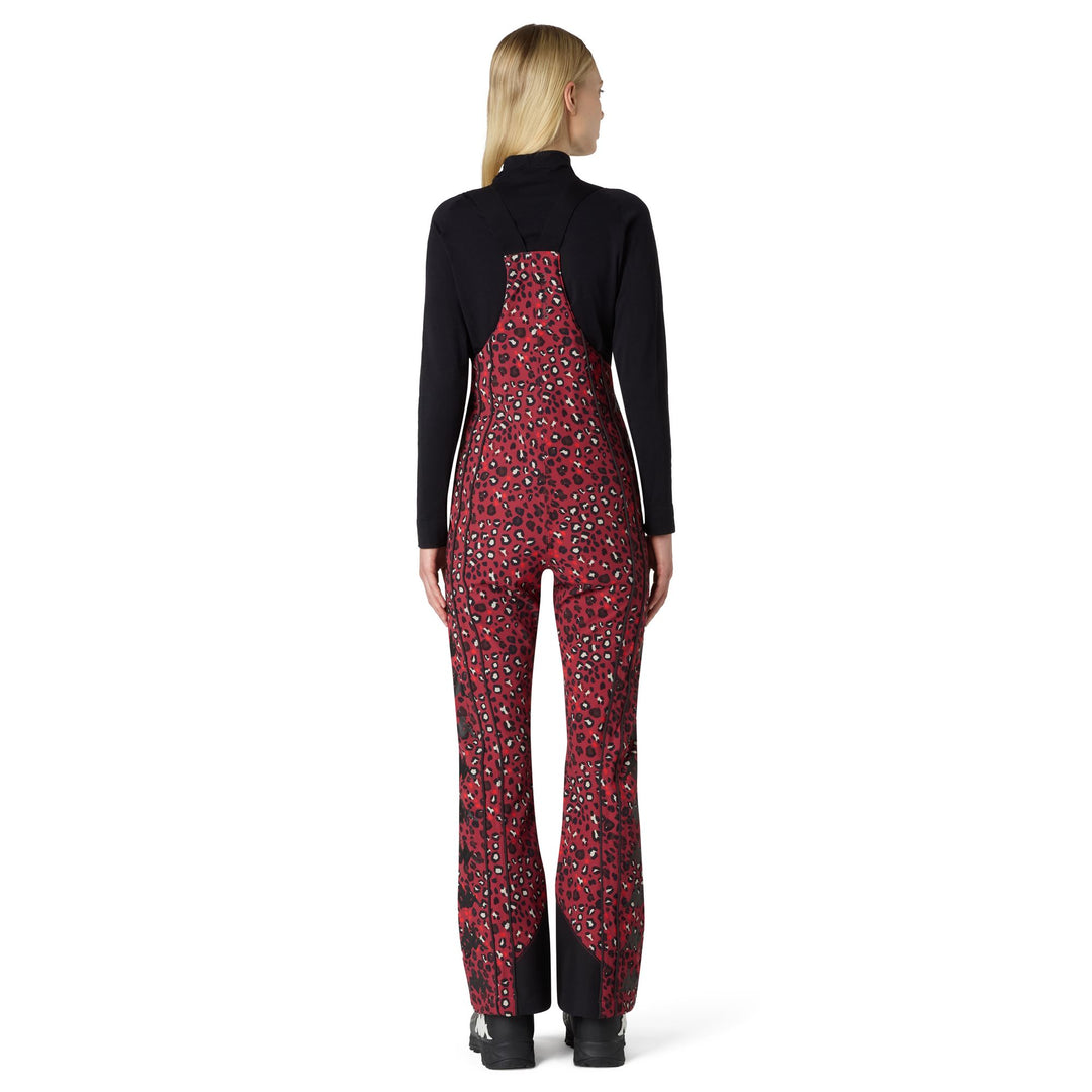 Red Women's High-Waisted Ski Pants with Waterproof Fabric main
