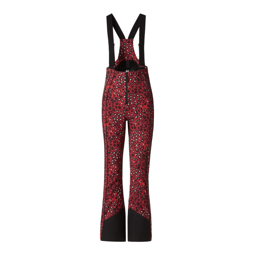 Red Women's High-Waisted Ski Pants with Waterproof Fabric main