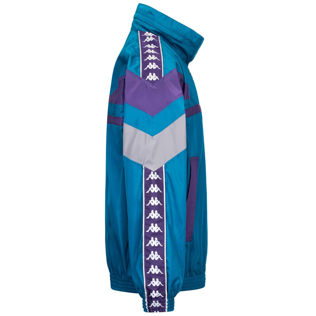 Chaqueta oversize para hombre color verde turquesa con logotipo 3D main