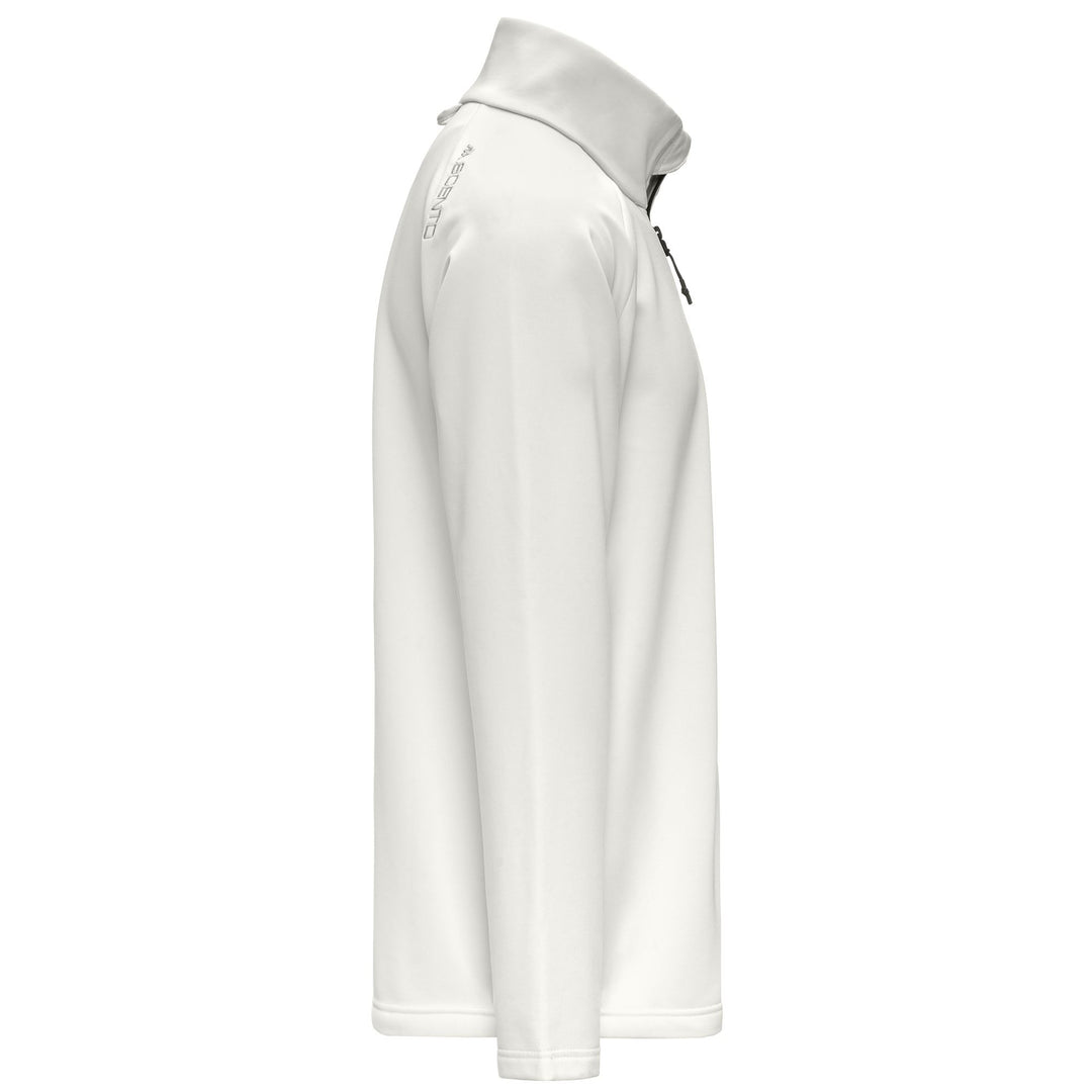 Felpa  in pile slim fit bianca unisex per lo sci main