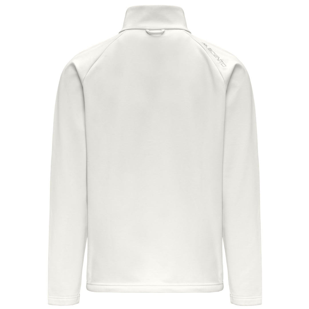 Chaqueta polar unisex blanca de corte entallado con cremallera completa main