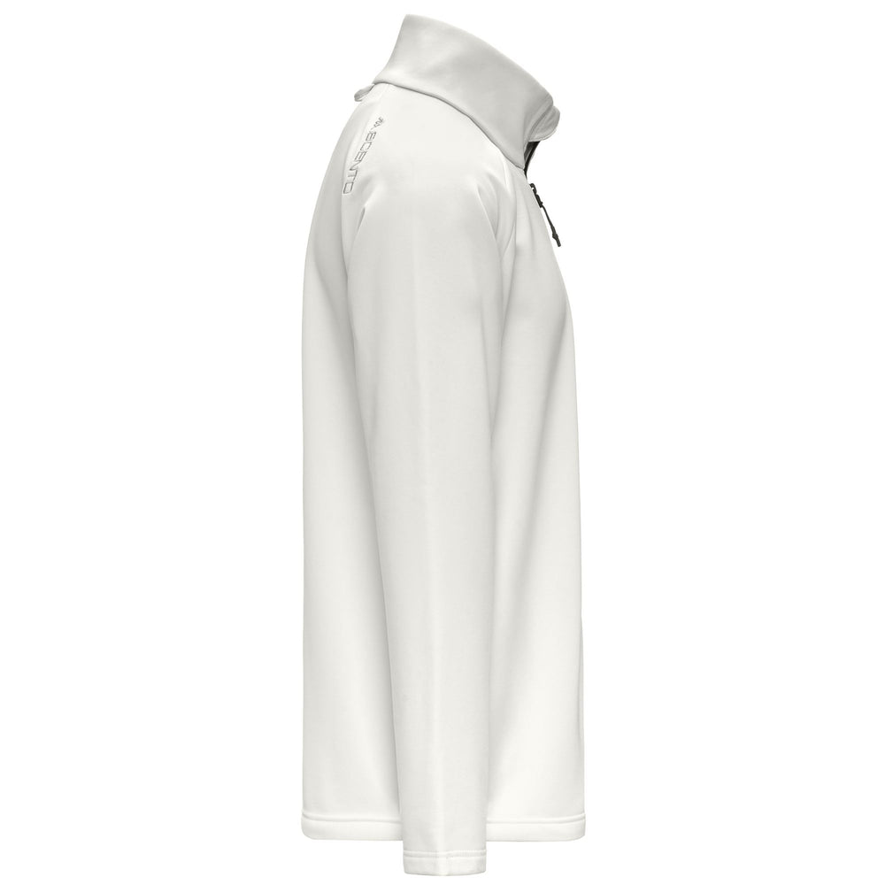 Chaqueta polar unisex blanca de corte entallado con cremallera completa 02