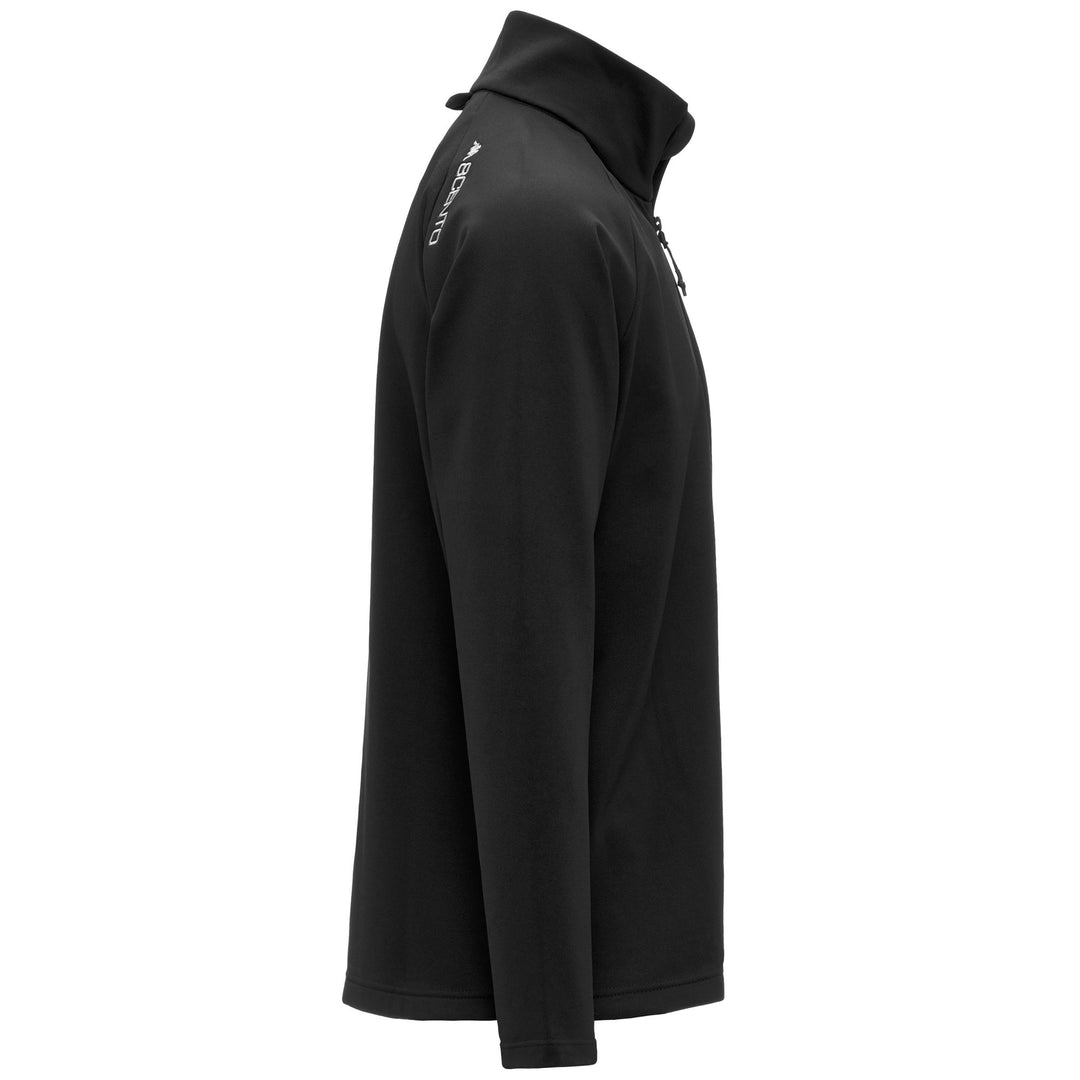 Sweat à capuche unisexe noir en polaire ajustée pour le ski main