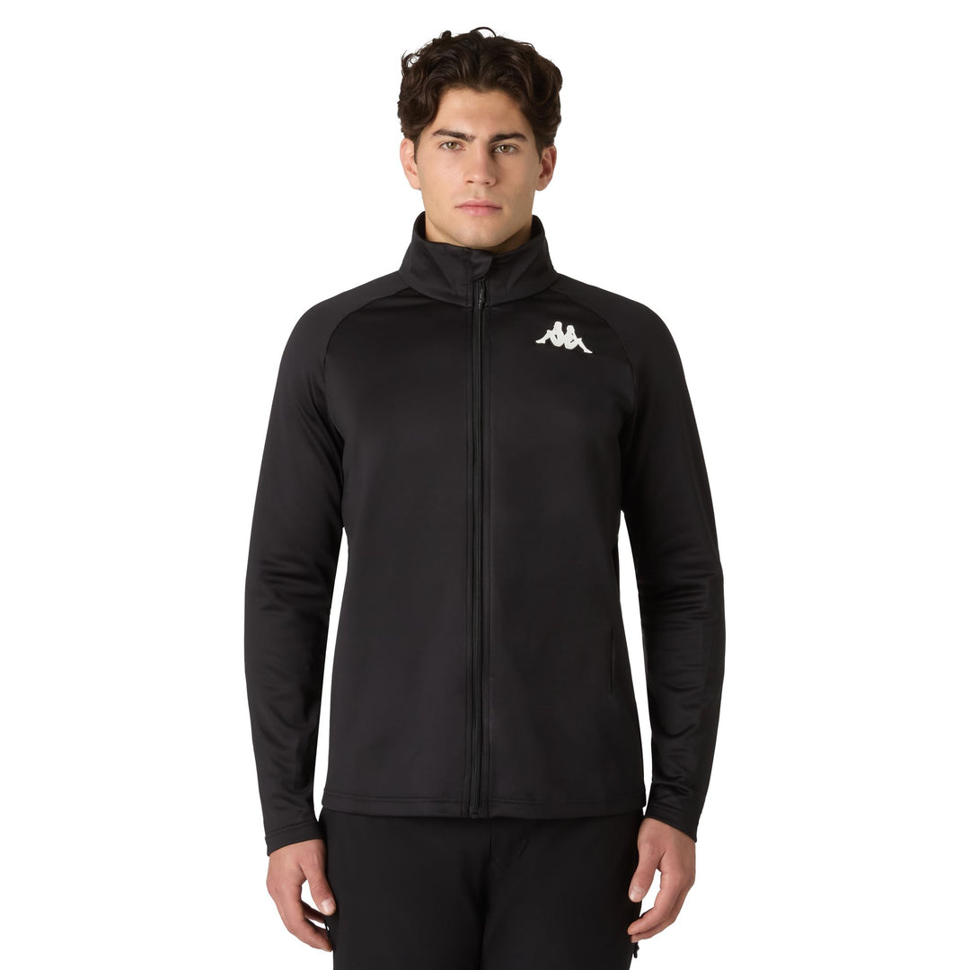 Black Unisex Slim Fit Fleece Hoodie for Skiing 01