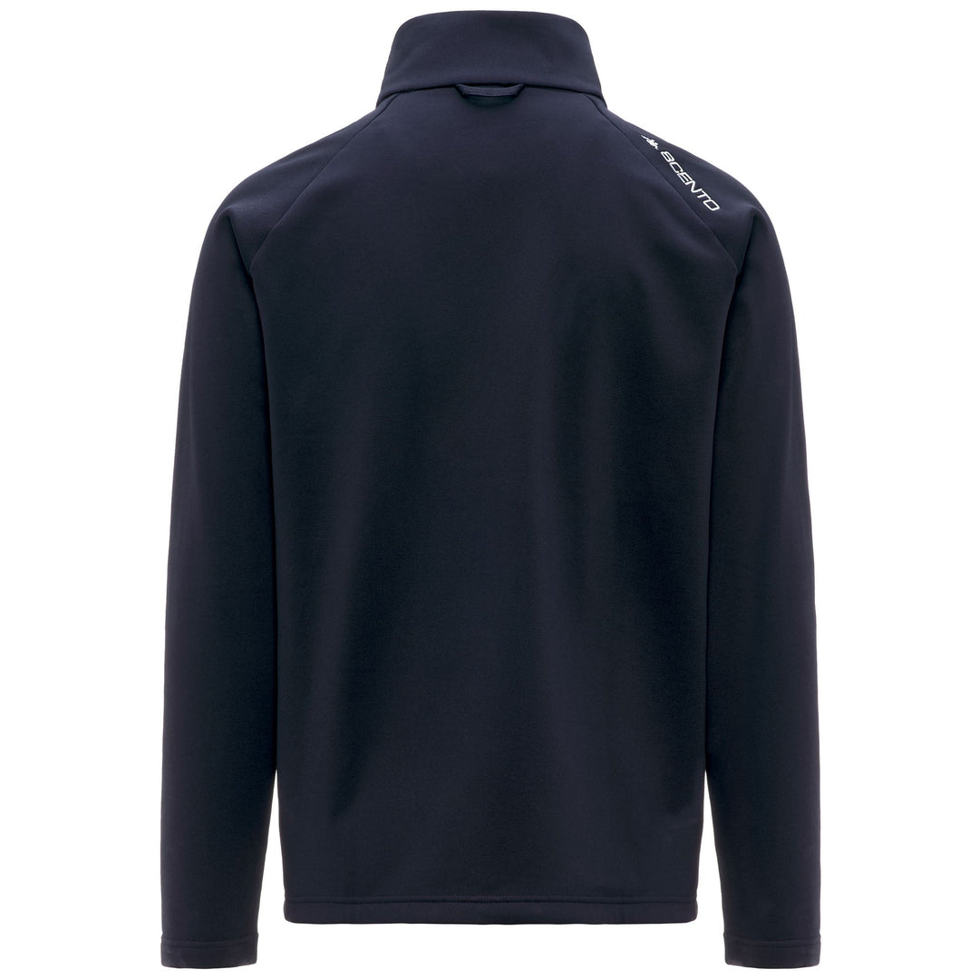 Maglia sportiva unisex slim fit in pile blu con mezza zip main