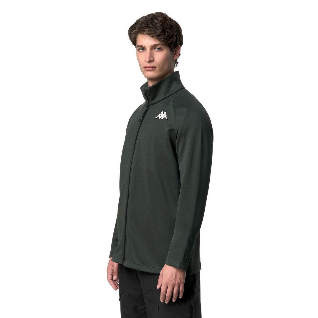 Unisex Green Slim Fit Fleece for Skiing main