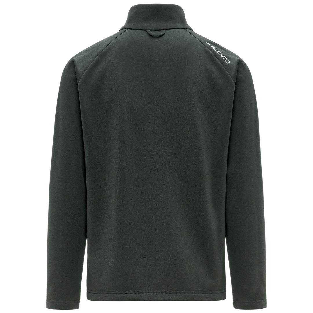 Polaire de ski unisexe verte coupe ajustée avec demi-zip main