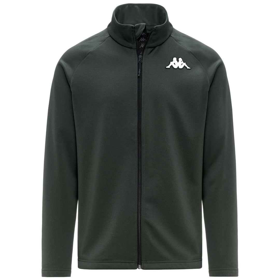 Polaire de ski unisexe verte coupe ajustée avec demi-zip main