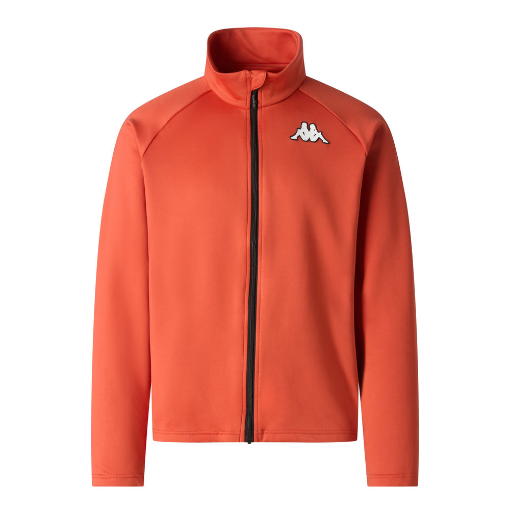 Orange Unisex Slim Fit Fleece Jacket for Active Performance 02