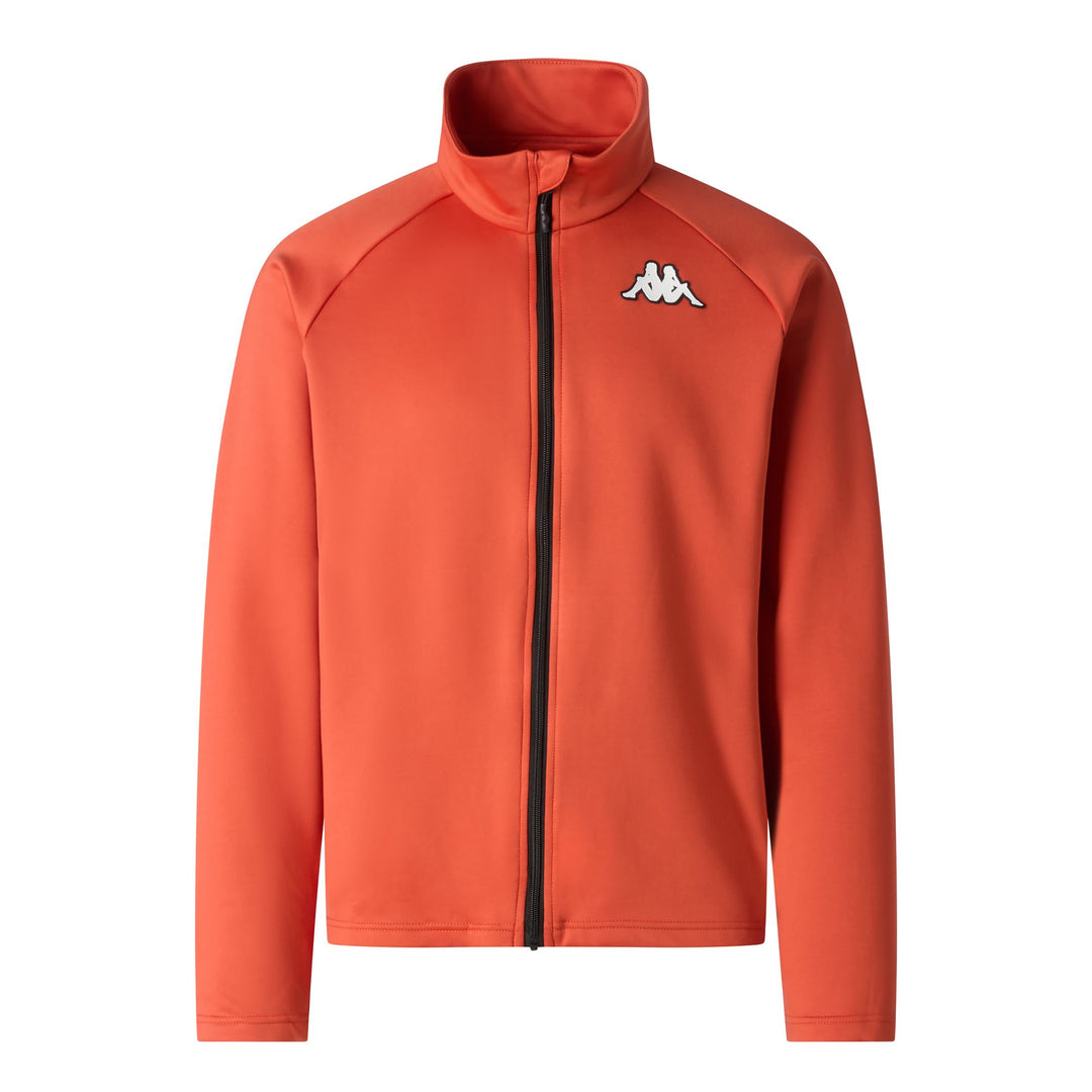 Orange Unisex Slim Fit Fleece Jacket for Active Performance main