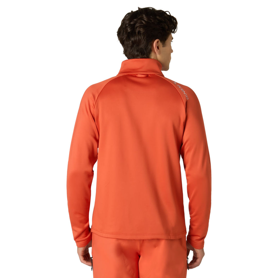 Orange Unisex Slim Fit Fleece Jacket for Active Performance main
