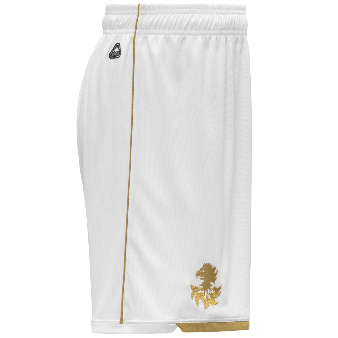 Pantaloncini sportivi KOMBAT Ryder da uomo bianchi e gialli con tessuto ecologico main