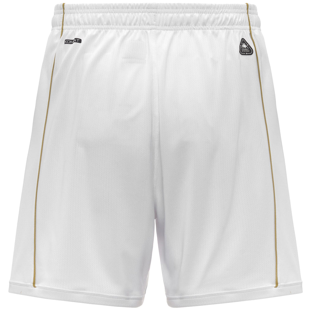 Pantaloncini sportivi KOMBAT Ryder da uomo bianchi e gialli con tessuto ecologico main
