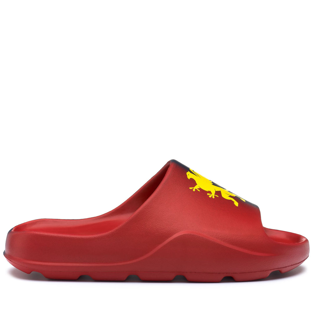 Blue unisex Genoa FC striped flip-flops with logo main