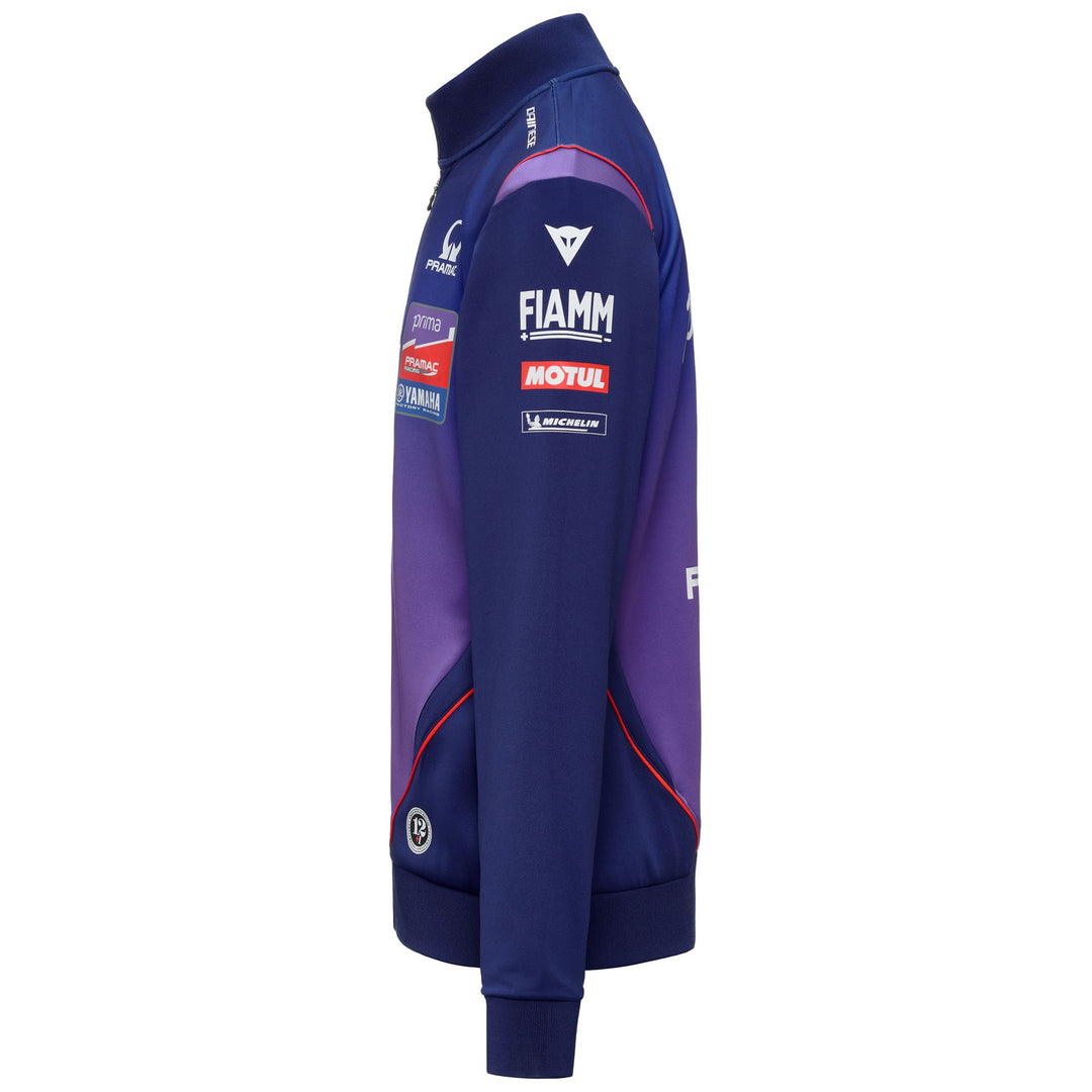Blue Men's Functional Fleece with Side Inserts for Motorcycling main