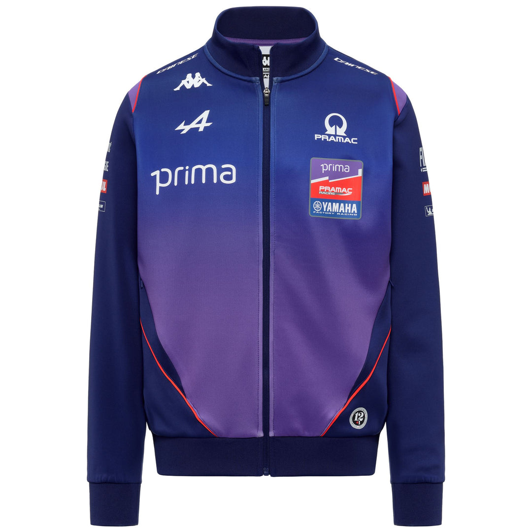 Chaqueta polar funcional azul para hombre con inserciones laterales para motociclismo 01