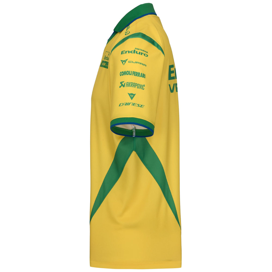 ACRAPOV VR46 BRASILE - Polo Shirt - Polo - Uomo - Yellow Vibrant-Green Fern-Blue Princess-No front main