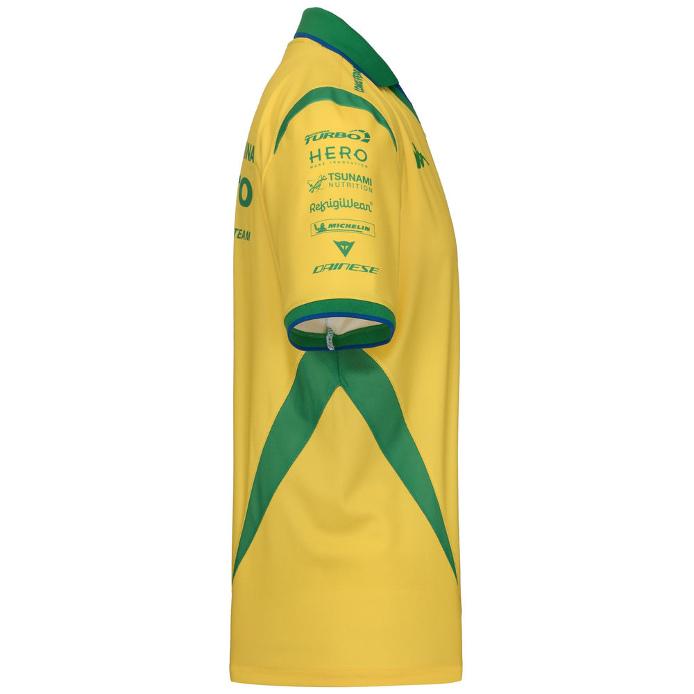 ACRAPOV VR46 BRASILE - Polo Shirts - Polo - Man - Yellow Vibrant-Green Fern-Blue Princess-No front 02