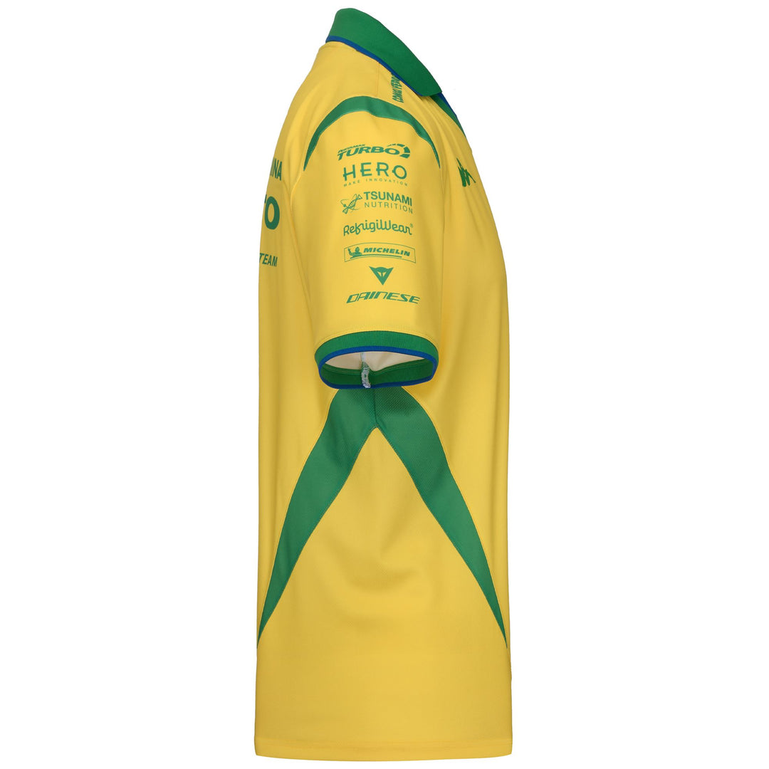 ACRAPOV VR46 BRASILE - Polo Shirt - Polo - Uomo - Yellow Vibrant-Green Fern-Blue Princess-No front main