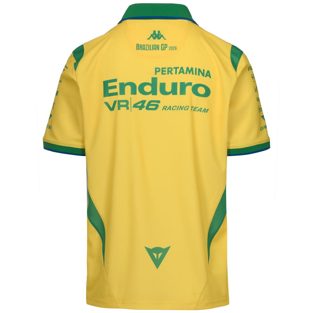 ACRAPOV VR46 BRASILE - Polo Shirt - Polo - Uomo - Yellow Vibrant-Green Fern-Blue Princess-No front main