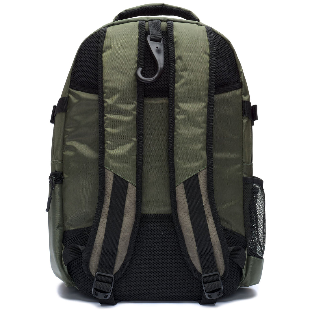 Sac à dos unisexe vert en nylon de taille moyenne, idéal pour le sport main