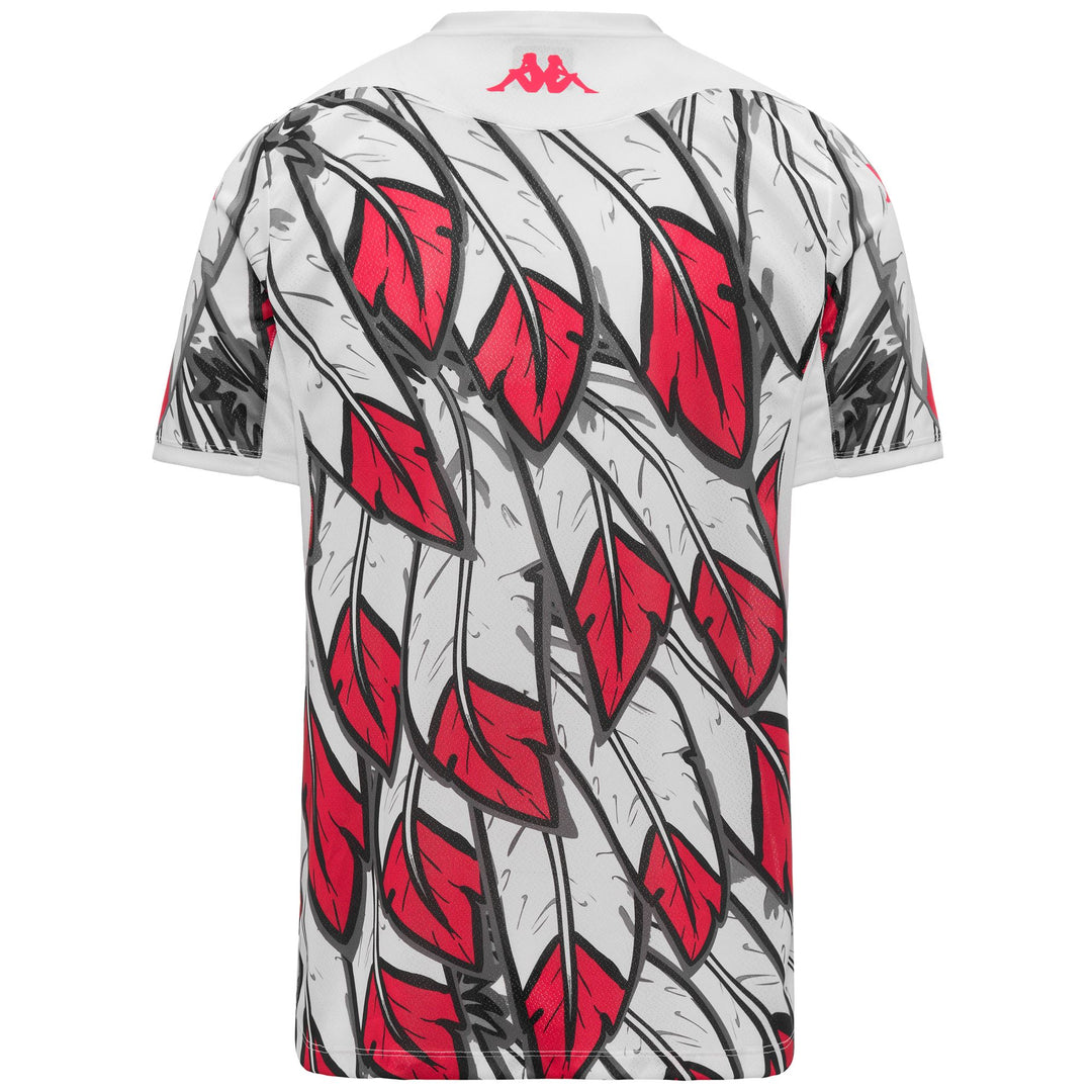White Men's Tunisian Football Pre-Match Shirt with Textured Fabric main