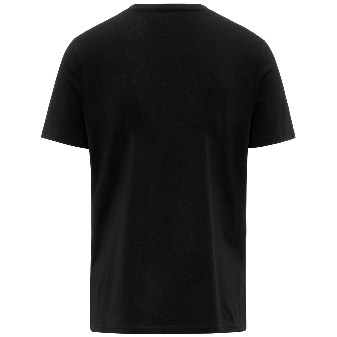 T-shirt sportiva da uomo nera in cotone main