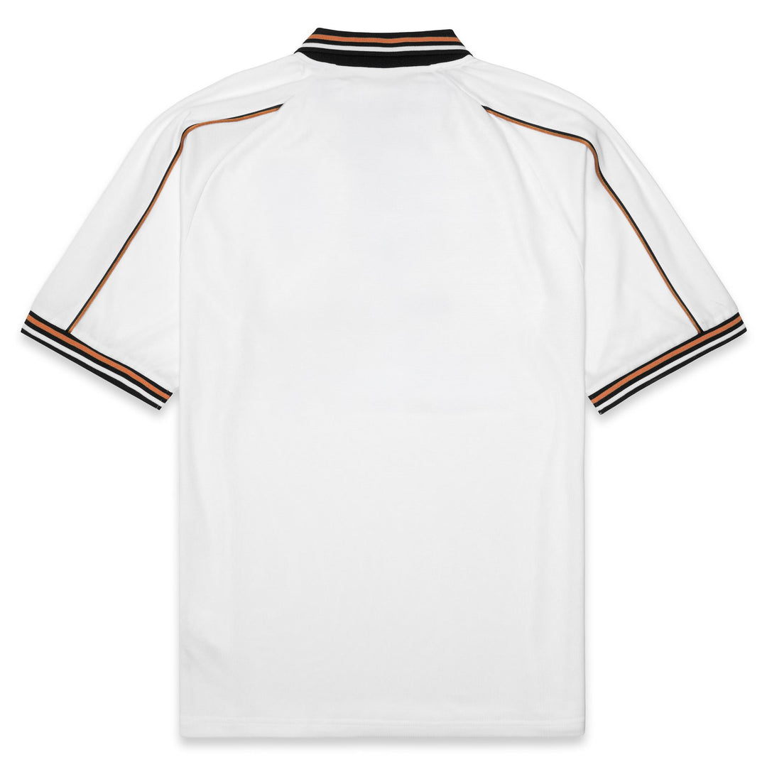 Polo de football confort blanc et noir pour homme main