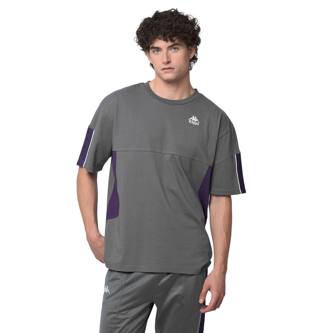 222 BANDA OMRI - T-Shirts & Top - T-Shirt - Man - Grey Charcoal-Violet Anil main