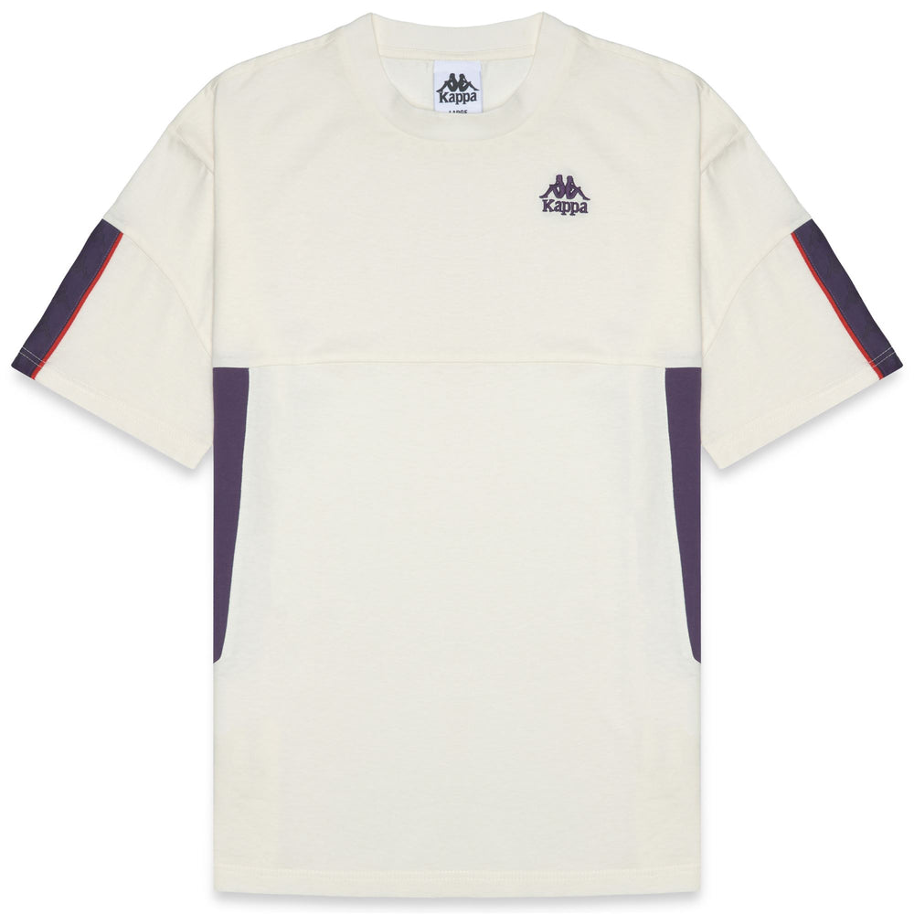 222 BANDA OMRI - T-Shirts & Top - T-Shirt - Man - White Natural-Violet Anil 02