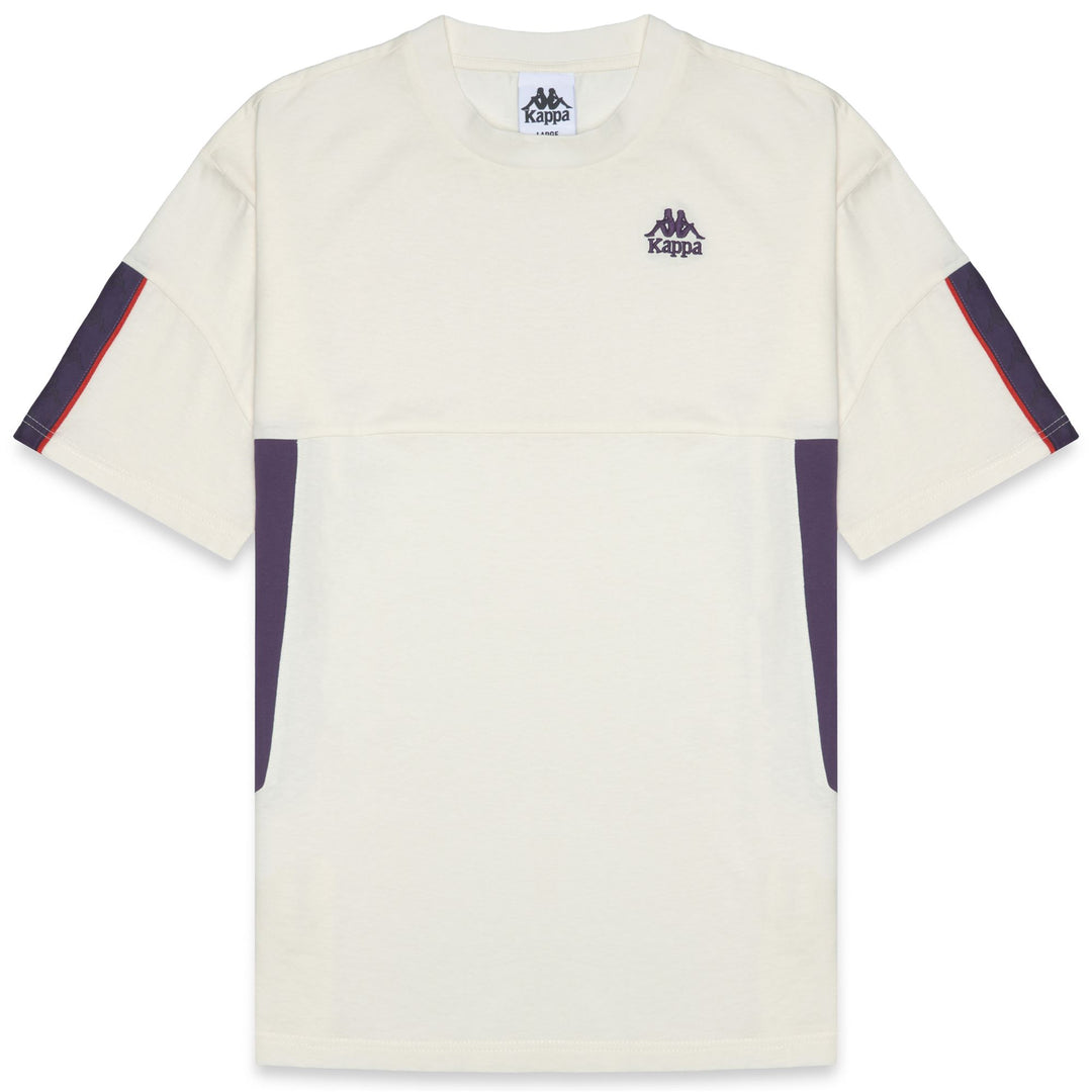 222 BANDA OMRI - T-Shirts & Top - T-Shirt - Man - White Natural-Violet Anil main